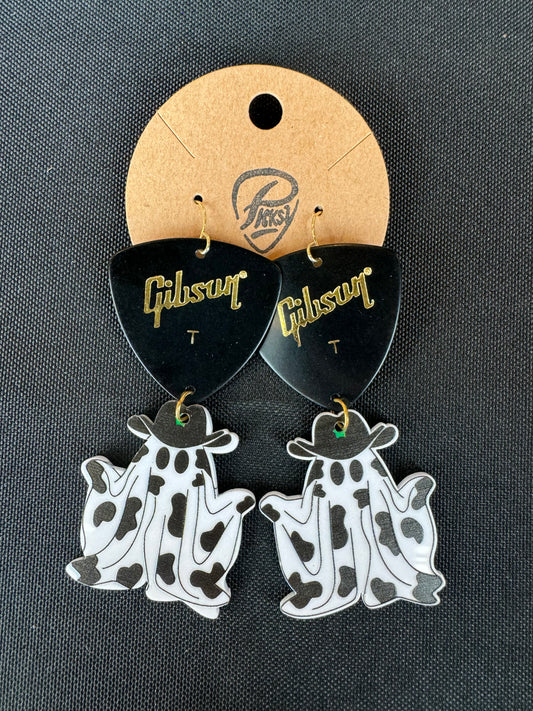 *Spooky* Cowboy Ghost Earrings