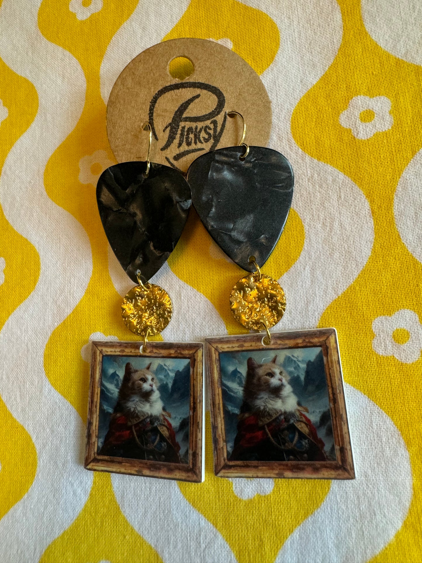 Fancy Cat Earrings #4