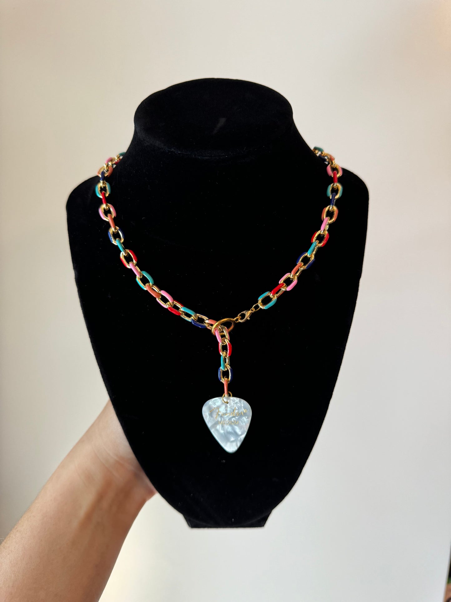 Adjustable Multicolor Chain Necklace