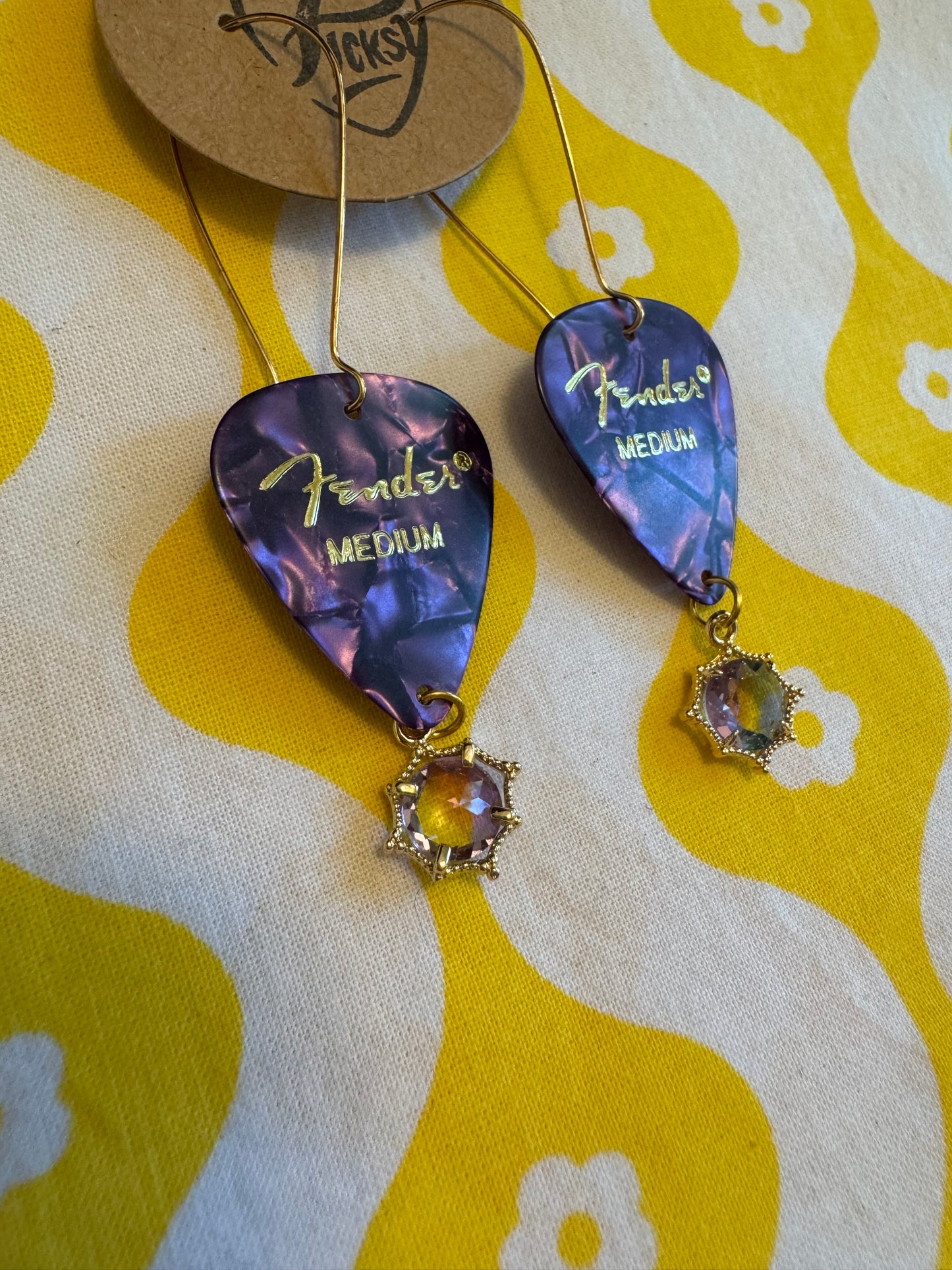 Purple Charm Earrings