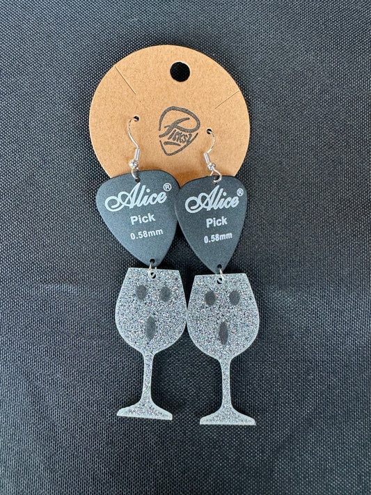 *Spooky* Wine Earrings