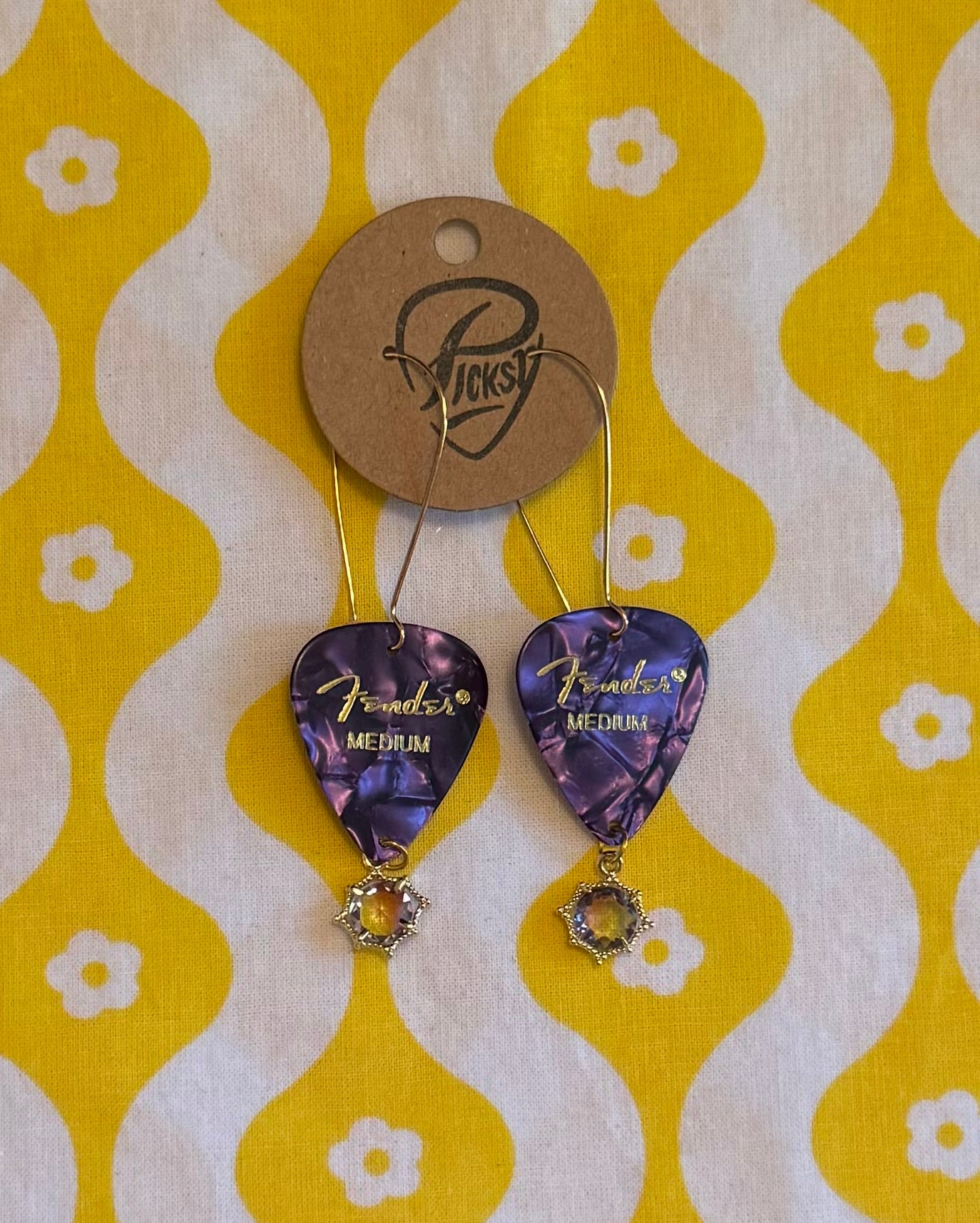 Purple Charm Earrings