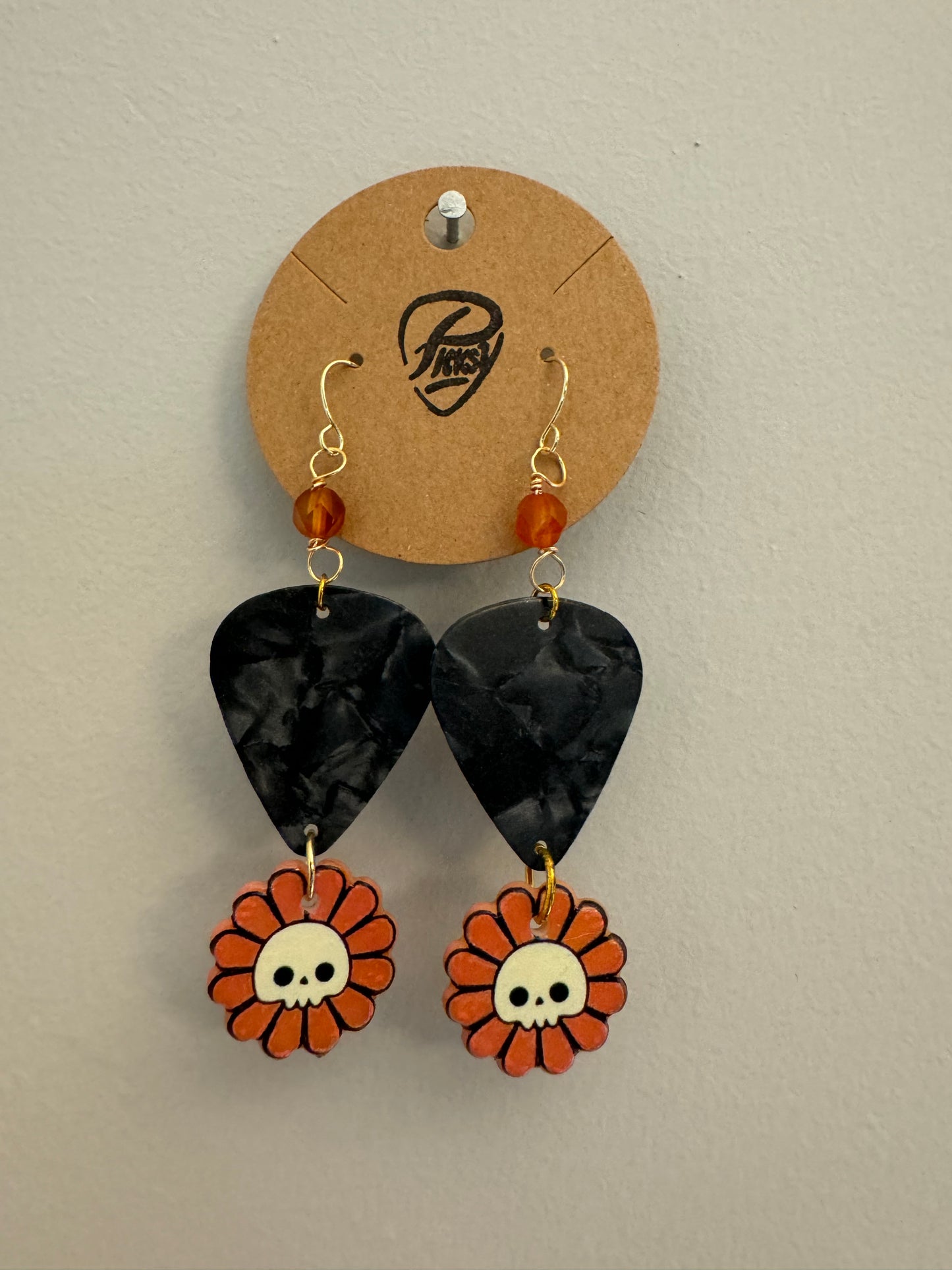 *Spooky* Skeleton Flower Earrings