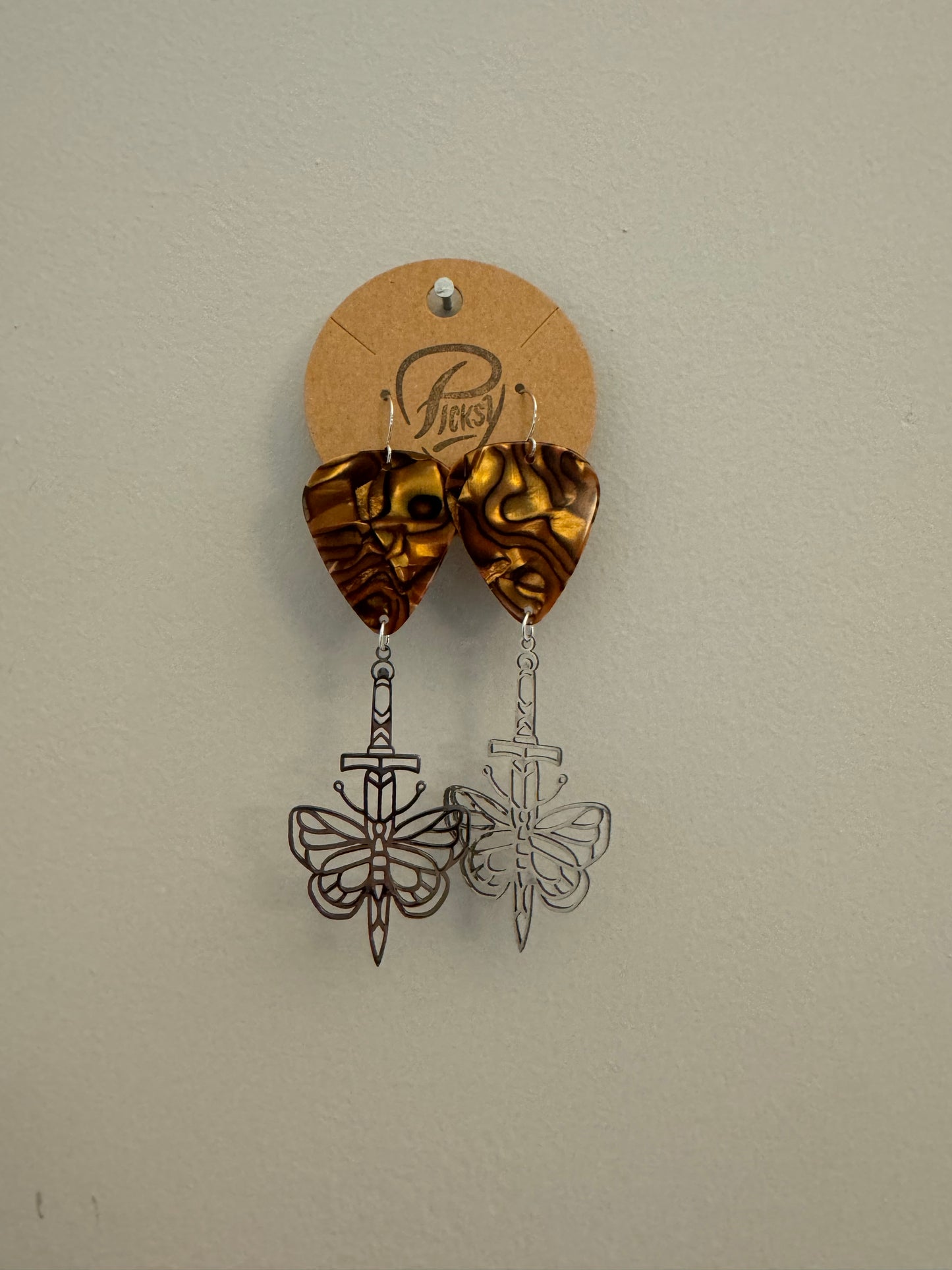 *Spooky* Butterfly Sword Earrings