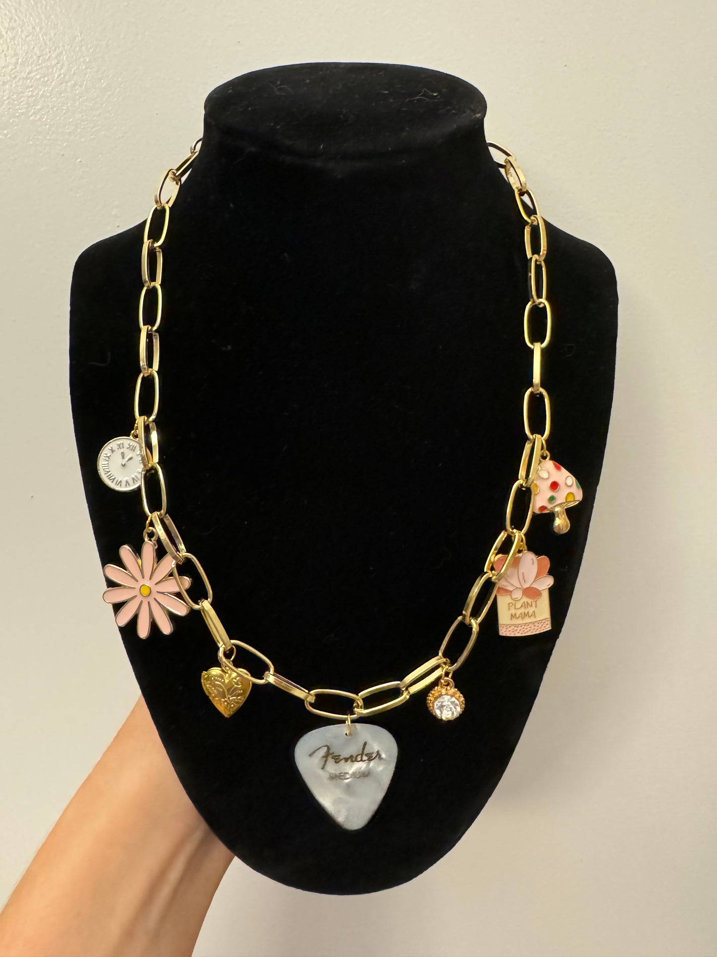 Pink Charm Necklace