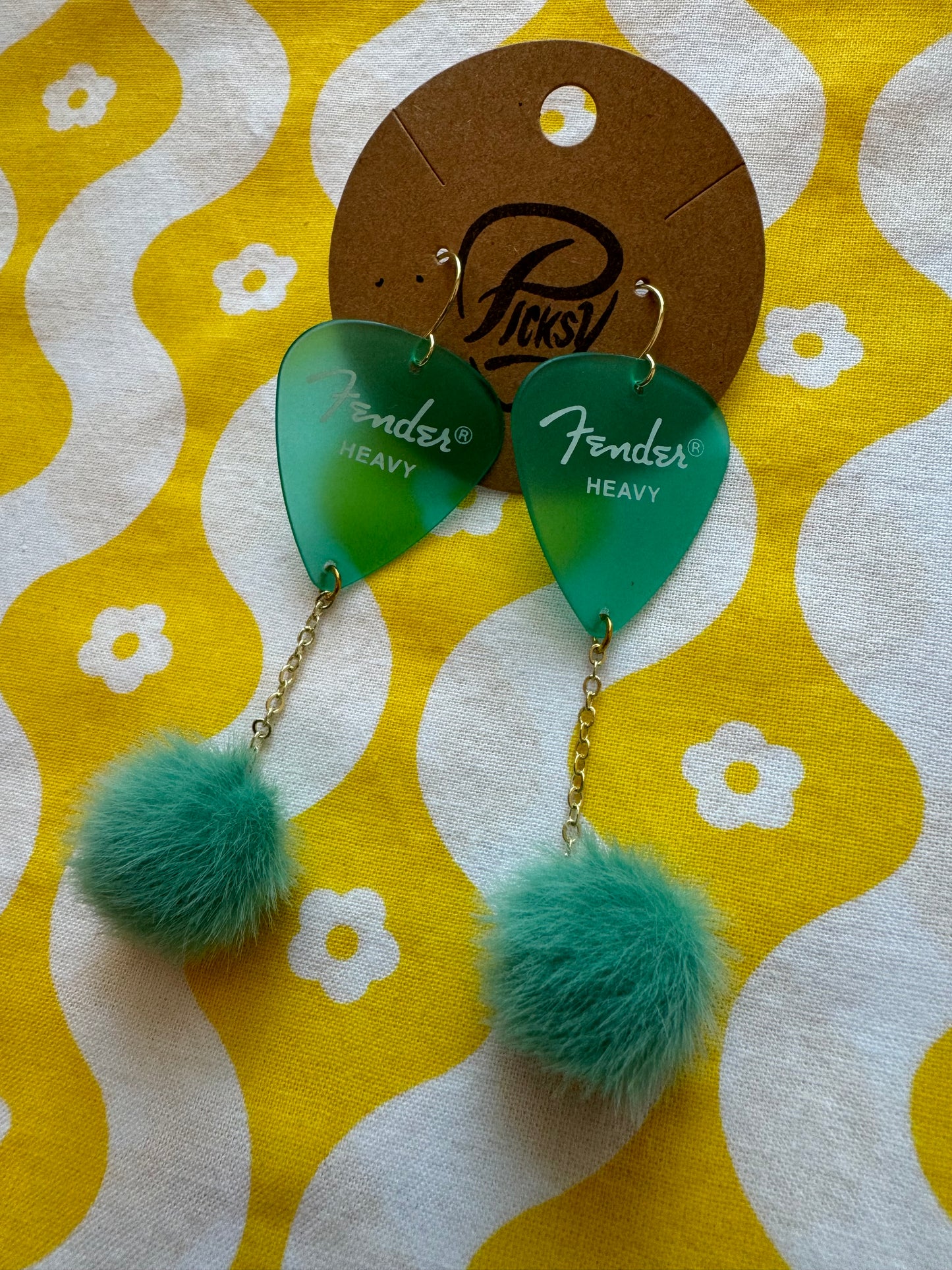 Turquoise Clear Pom Poms