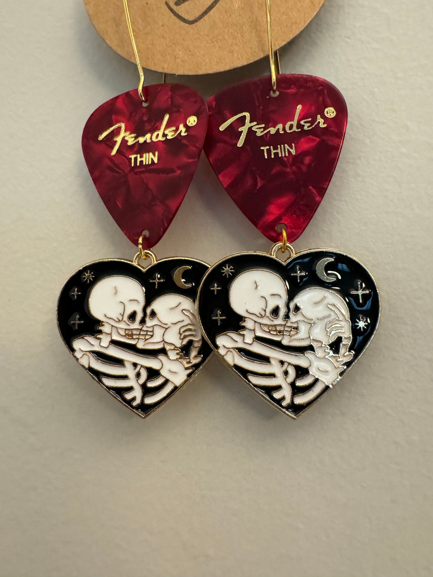 *Spooky* Red Skeleton Lover Earrings