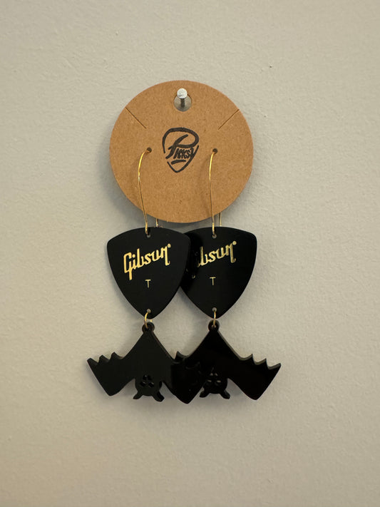 *Spooky* Black Bat Earrings