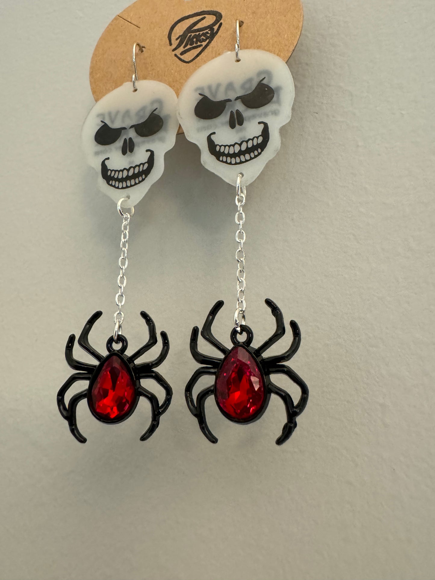 *Spooky* Glow in the Dark Skeleton Spider Earrings