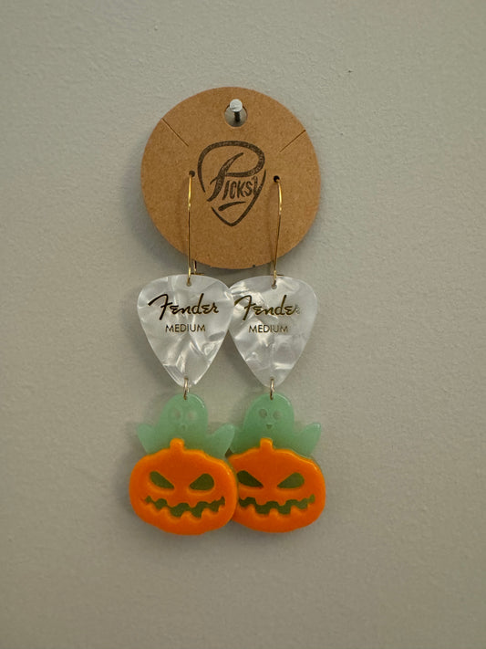 *Spooky* Glow in the Dark Ghost Pumpkin Earrings