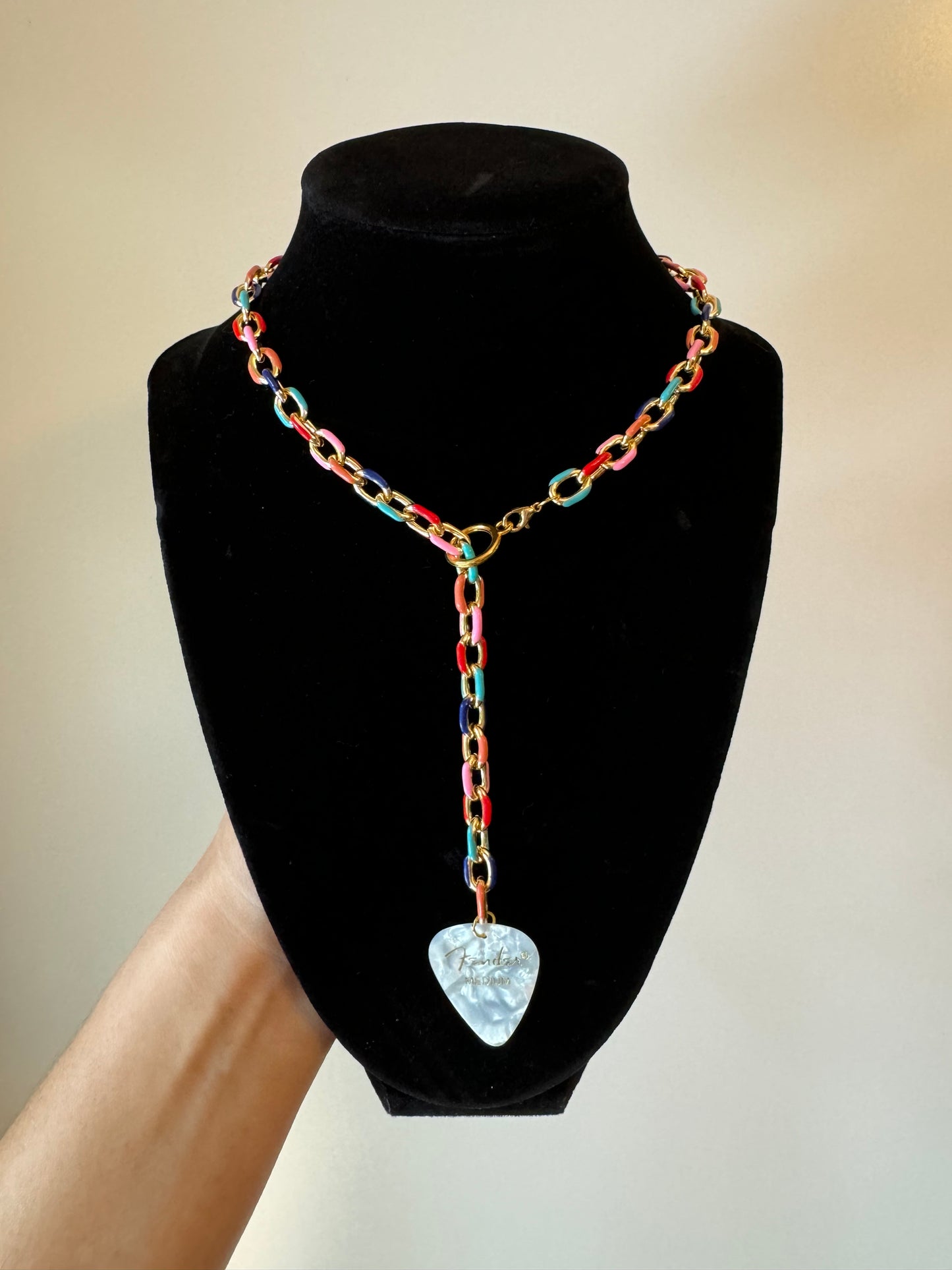 Adjustable Multicolor Chain Necklace