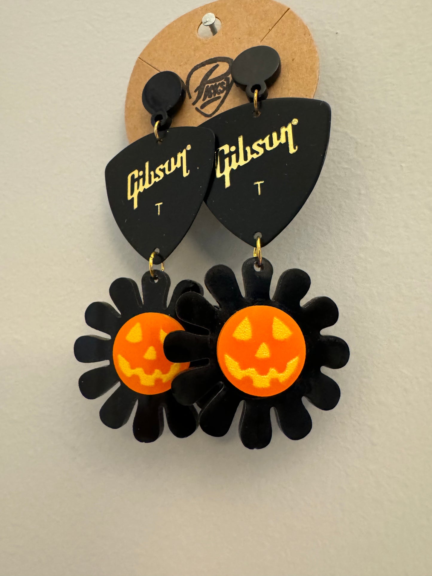 *Spooky* Daisy Pumpkin Earrings