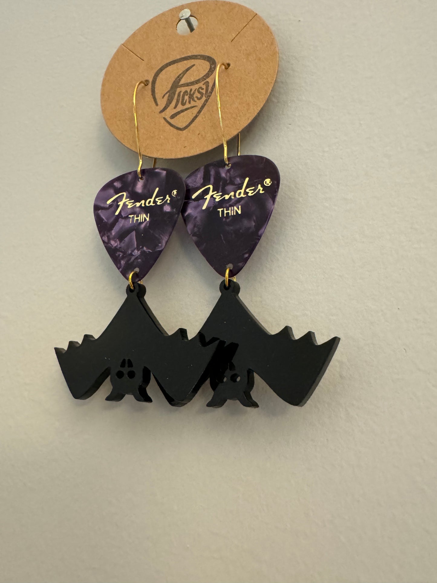 *Spooky* Purple Bat Earrings