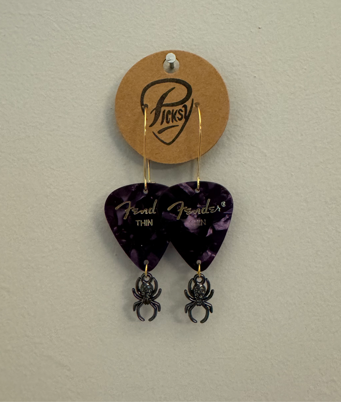 *Spooky* Purple Spider Earrings