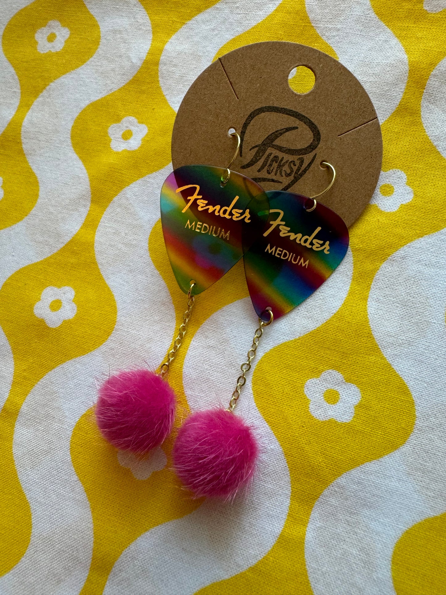 Rainbow & Pink Pom Poms