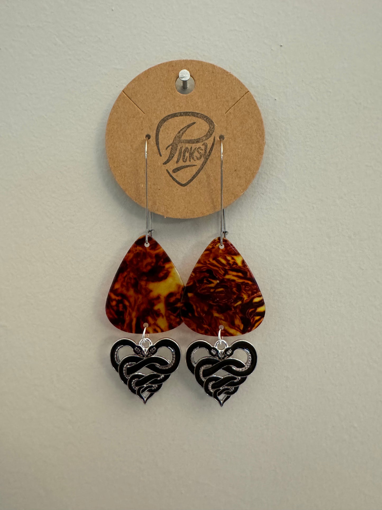 *Spooky* Snake Heart Earrings