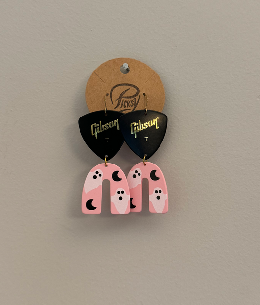 *Spooky* Pink Ghost Earrings