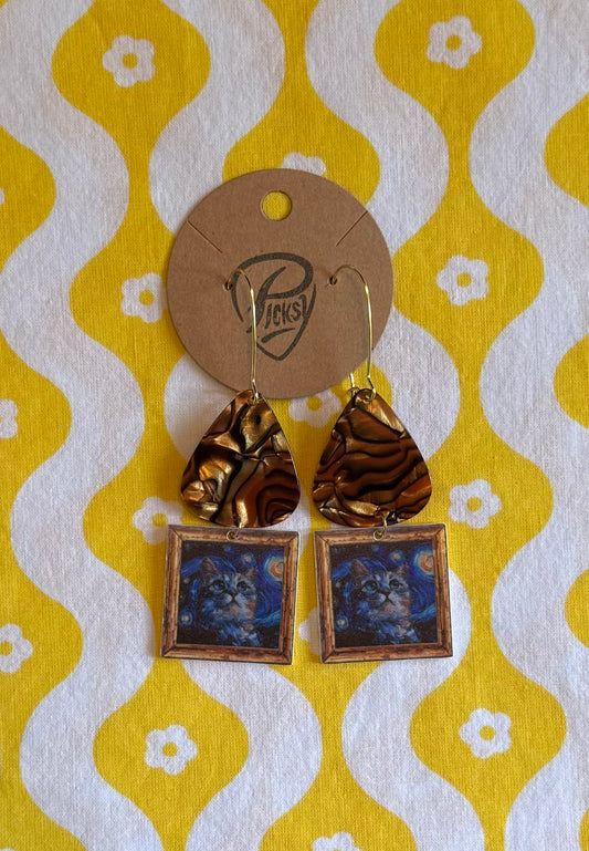 Fancy Cat Earrings #2